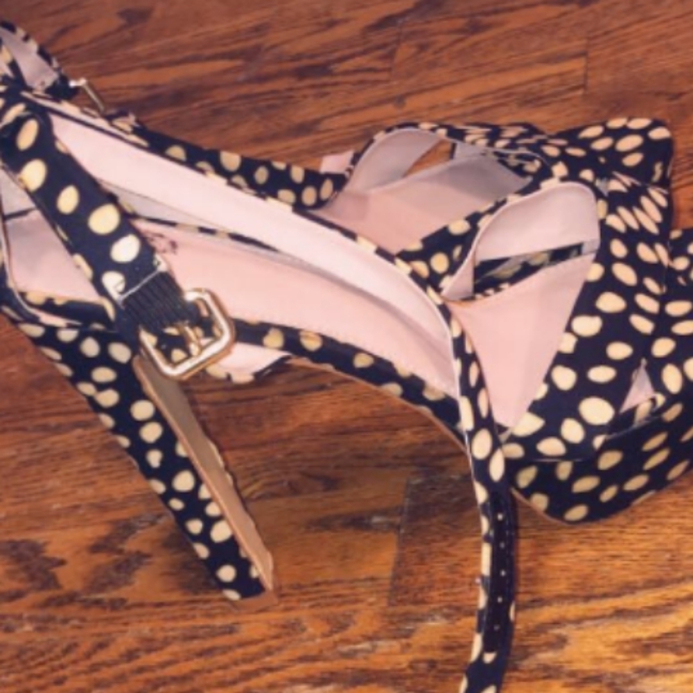 Polka dot high heels
